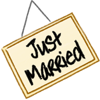 Just Married sign